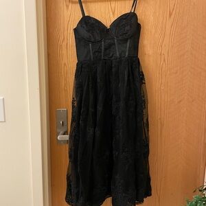 Black Lace Corset Dress